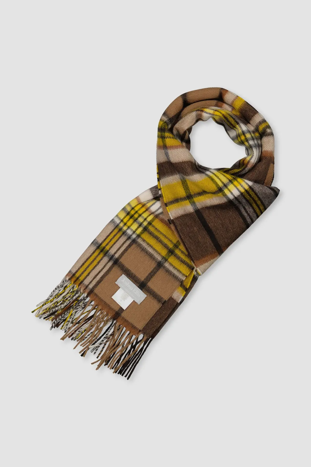 Joshua Ellis Brown Tweed Scarf 1