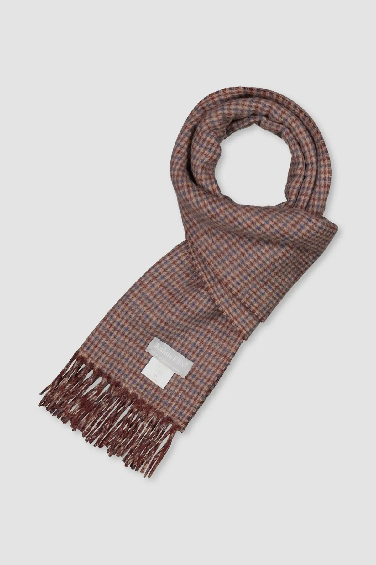 Joshua Ellis Grey/Wine Double Faced Ripple Scarf 1