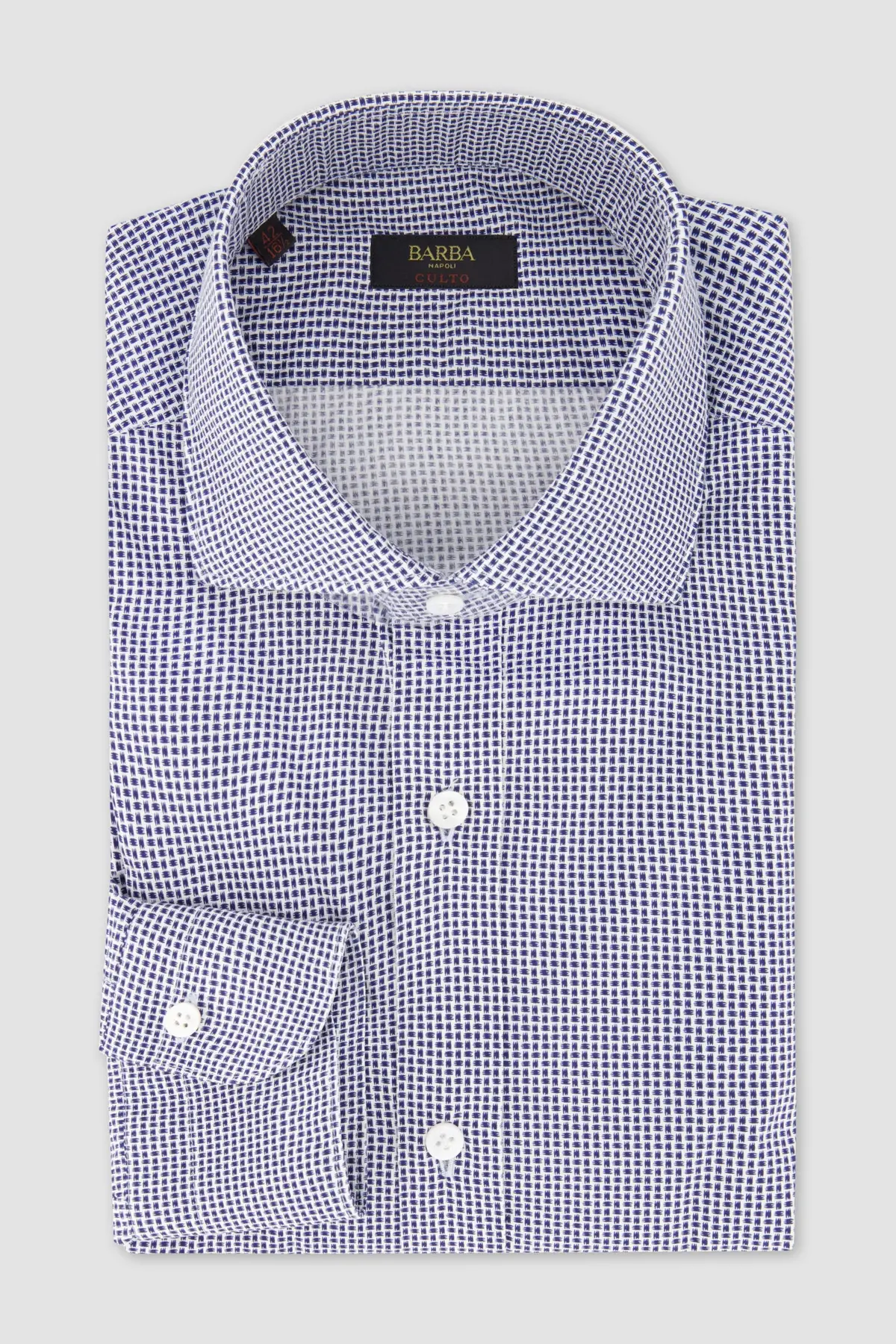 Barba Napoli White/Blue Classic Shirt 1