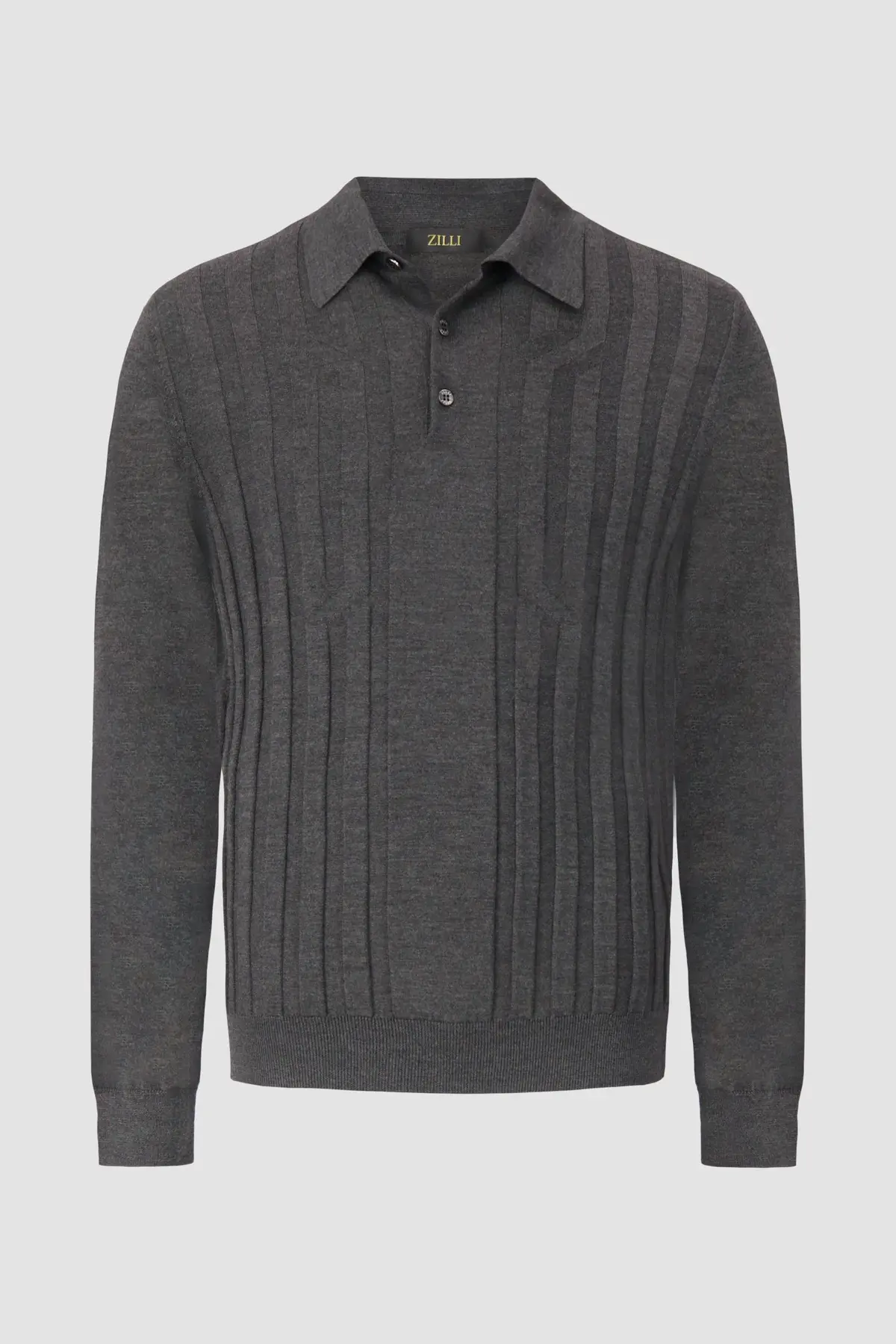 Zilli Dark Grey Buttoned Sweater 1