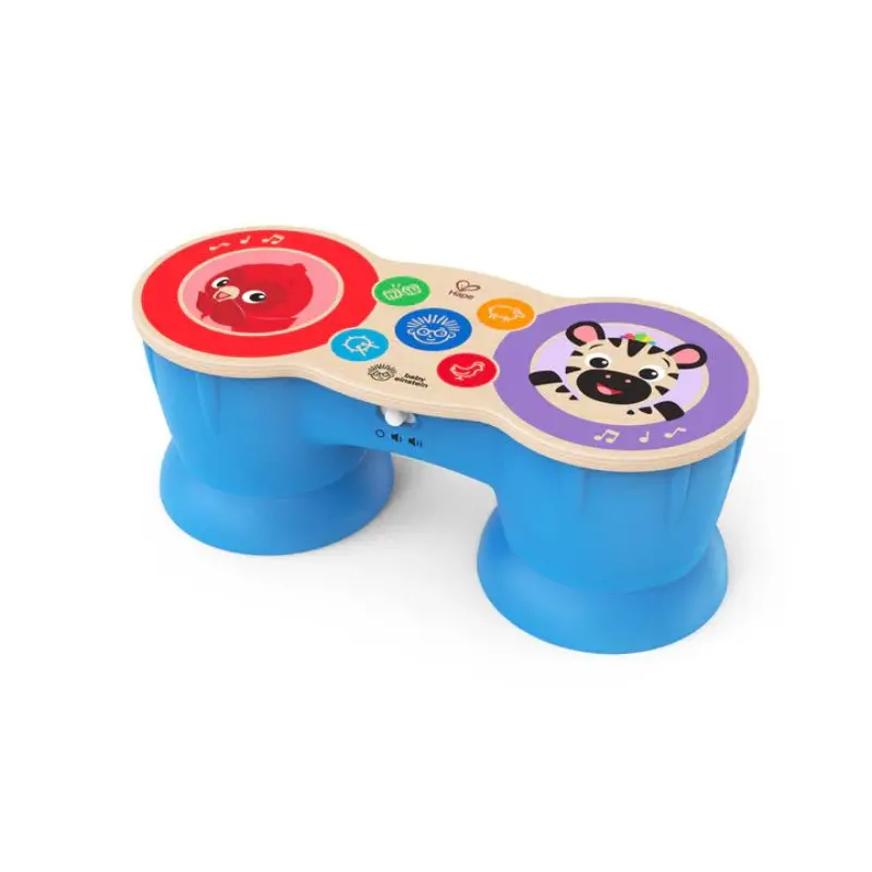 Upbeat Tunes Magic Touch Wooden Drum Musical Toy 1