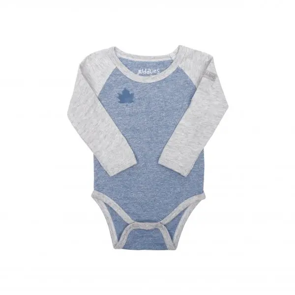 Organic Raglan Long Sleeve Onesie 1