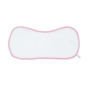 Bamboo Burp Cloth - White/Pink 1