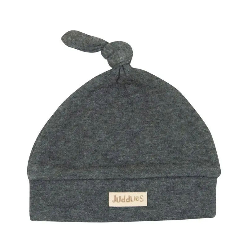Newborn Cap - Charcoal Grey Fleck 1
