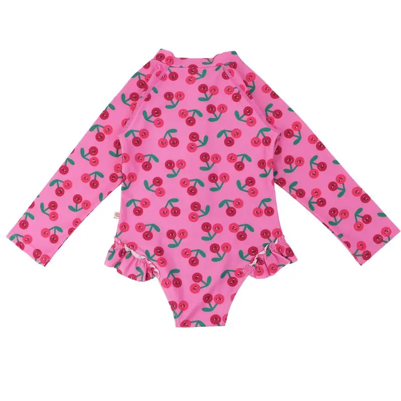 Rash Guard One Piece Ruffled Swimsuit 1