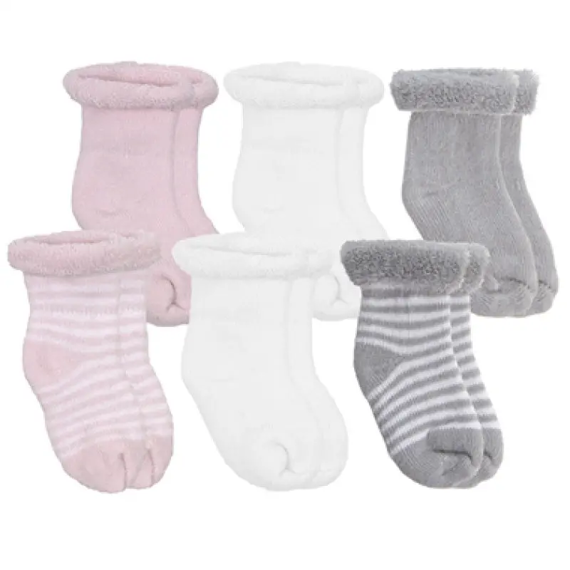 Terry Newborn Socks - 6 Pack 1