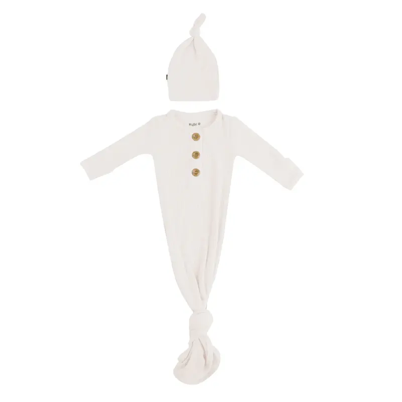 Ribbed Knotted Gown & Hat 1