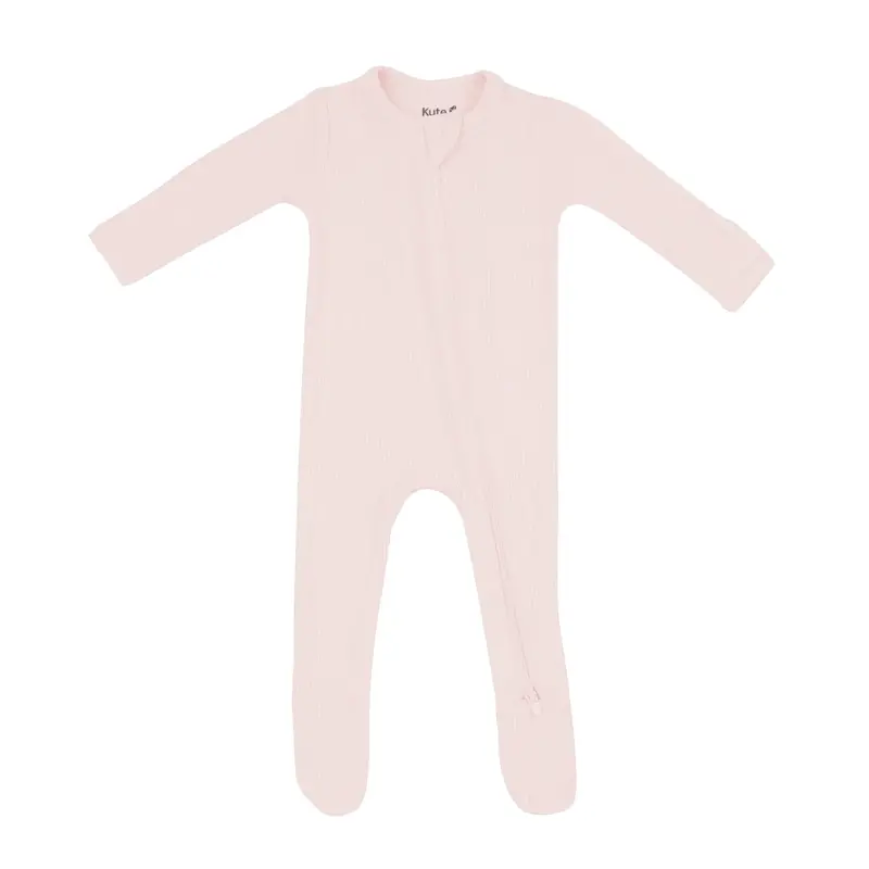 Ribbed Bamboo Zipper Footie 2