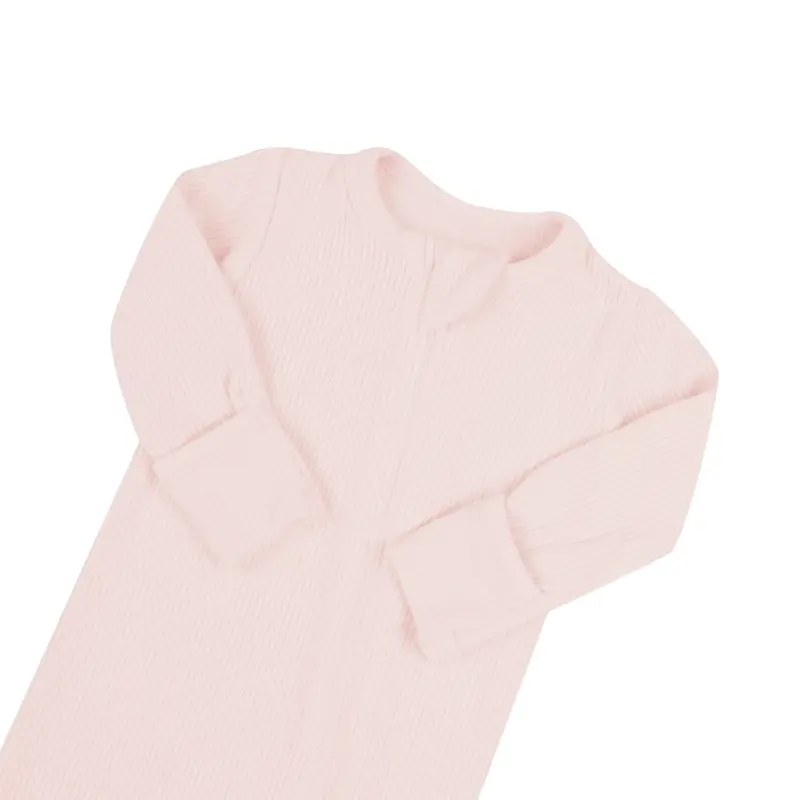 Ribbed Bamboo Zipper Footie 6