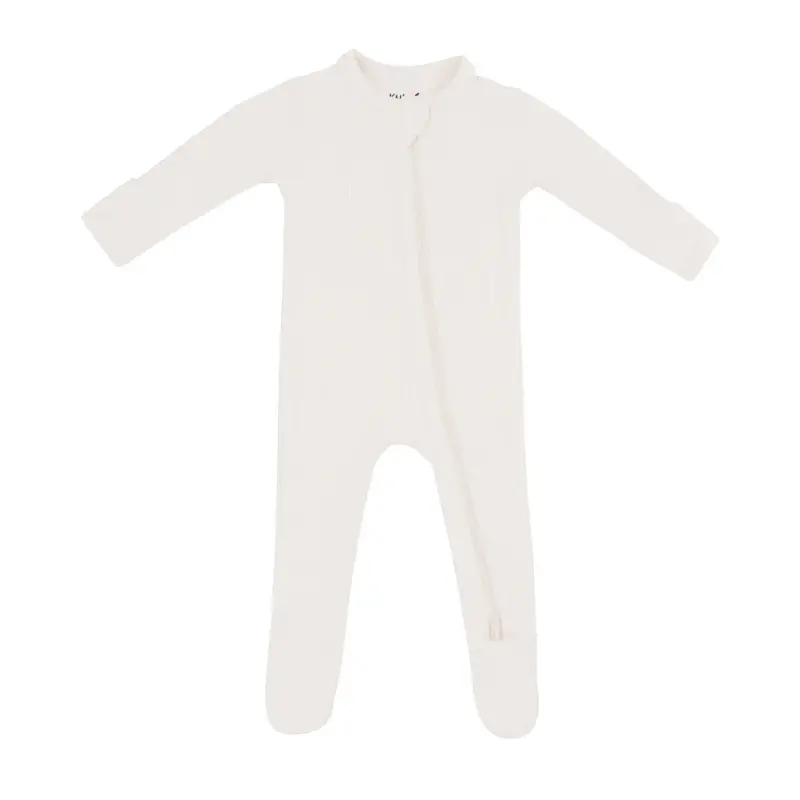 Ribbed Bamboo Zipper Footie 7