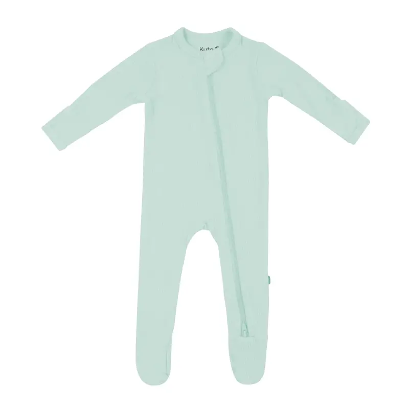 Ribbed Bamboo Zipper Footie 13