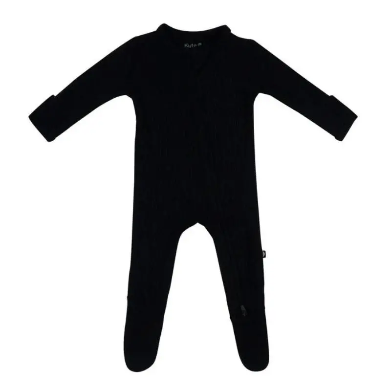 Ribbed Bamboo Zipper Footie 19