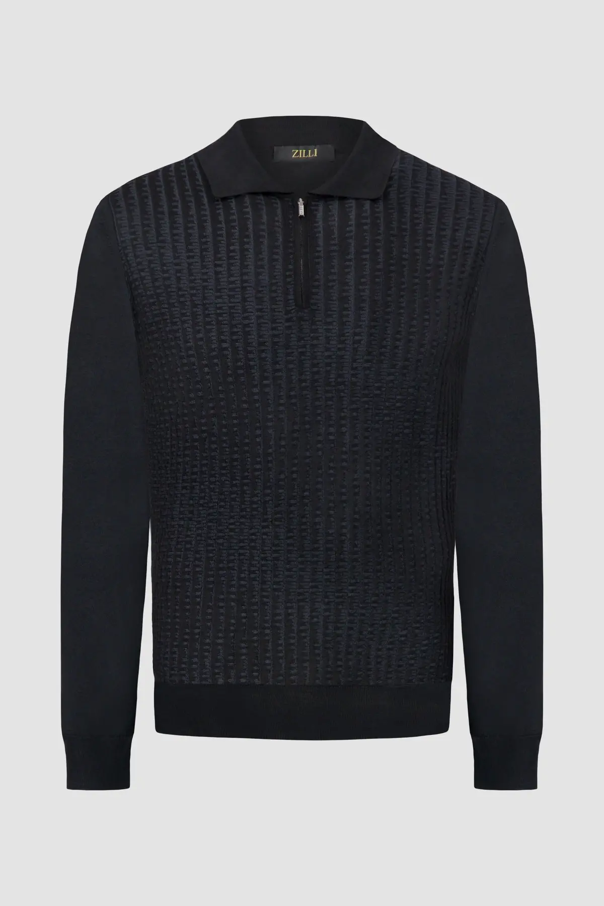 Zilli Black Zipped Collar Knitwear Sweater 1