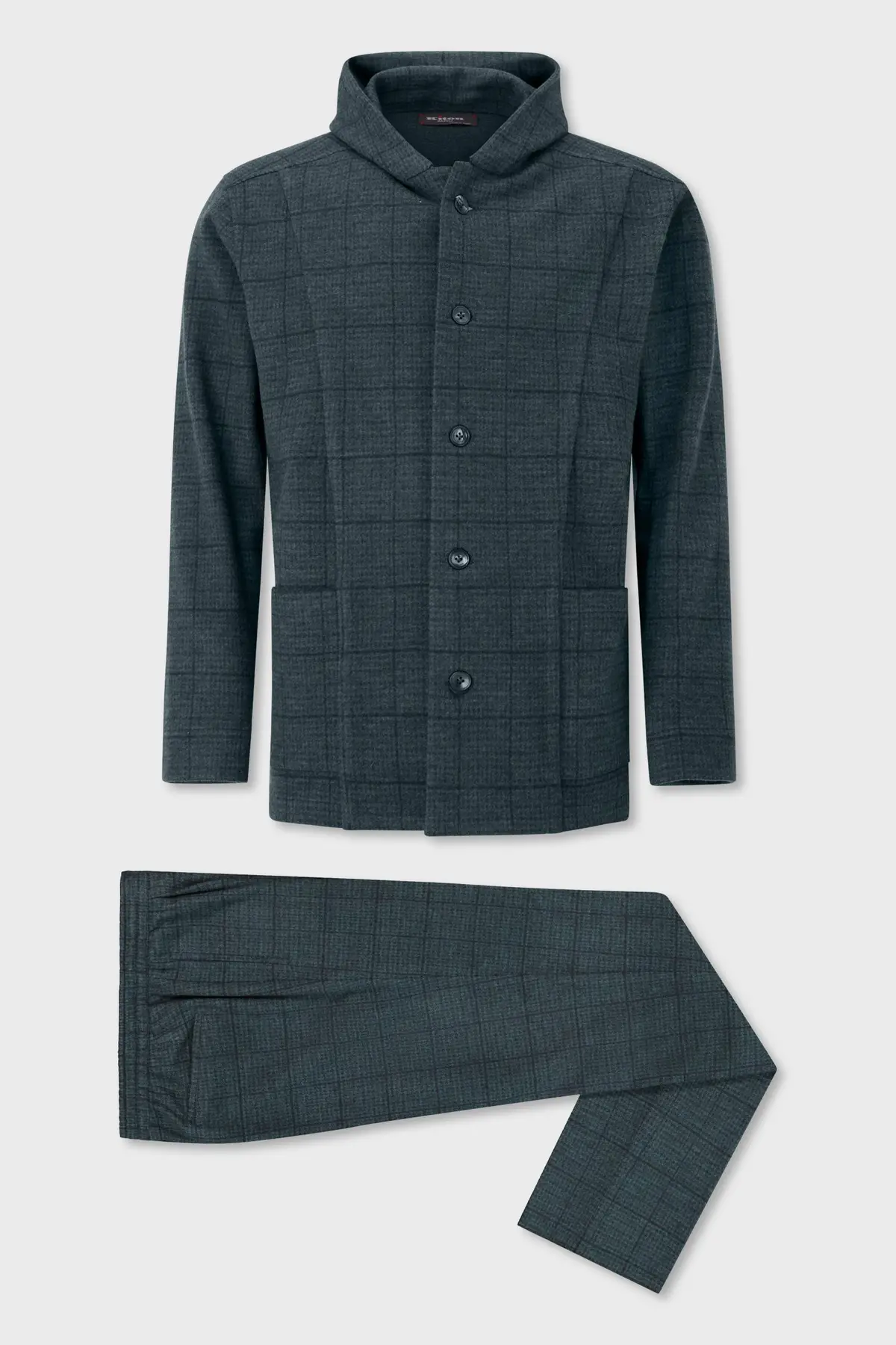Kiton Green Plaid Blazer 5