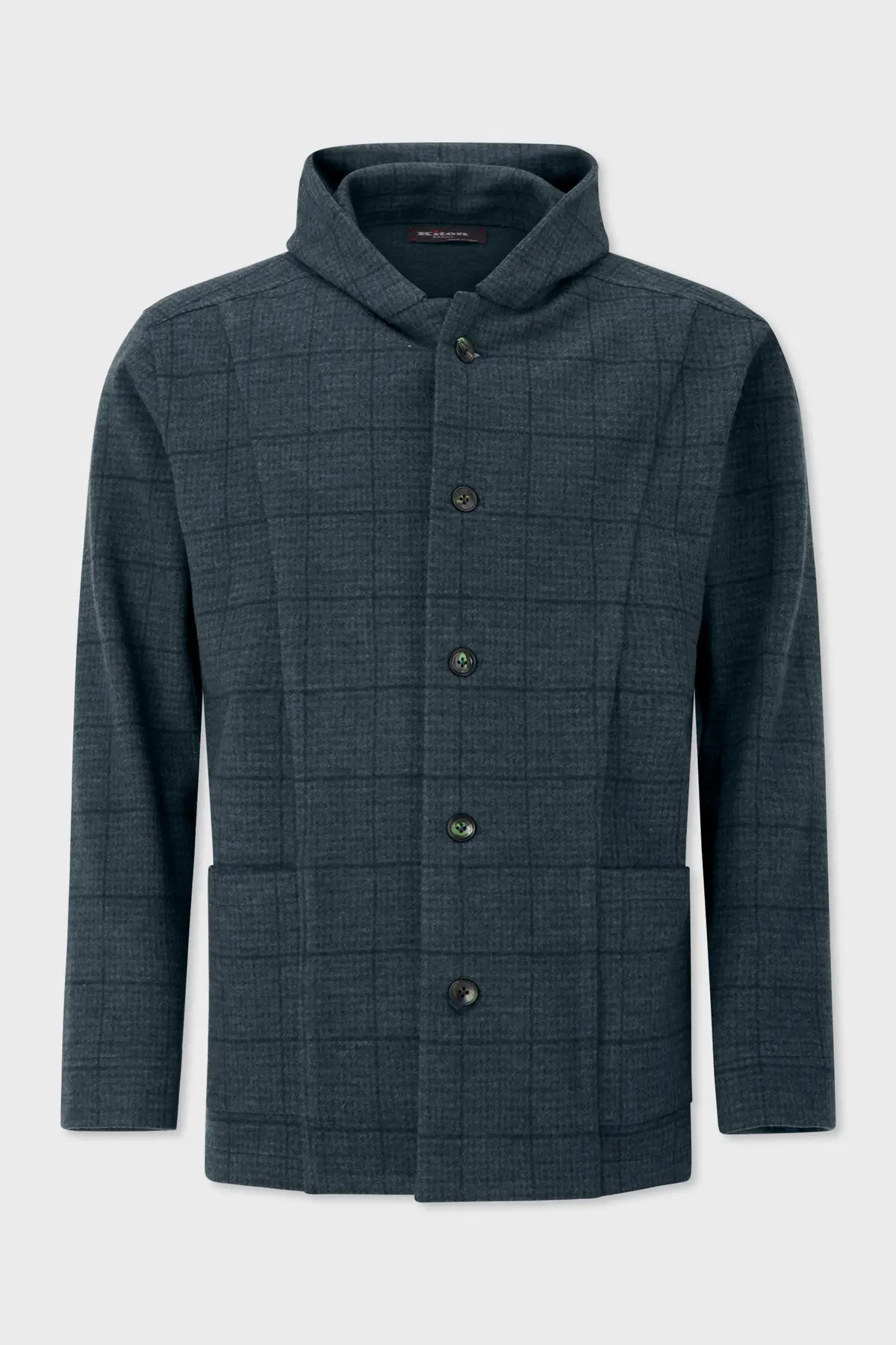 Kiton Green Plaid Blazer 1