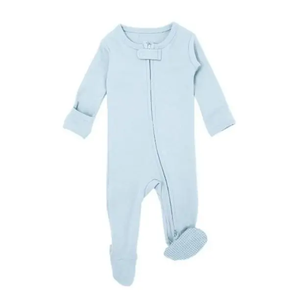 Organic Zipper Footed Sleeper - Solids 1