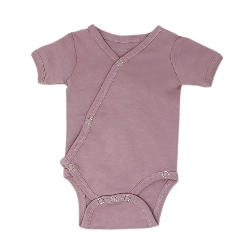 Organic Short-Sleeve Kimono Bodysuits 1