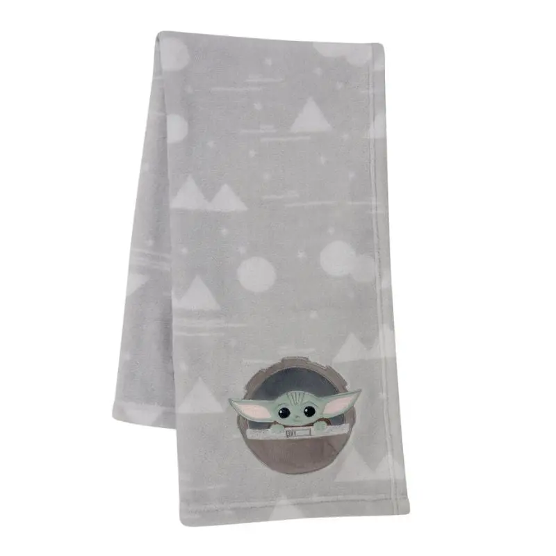 The Child/Baby Yoda Gray Fleece Baby Blanket 1