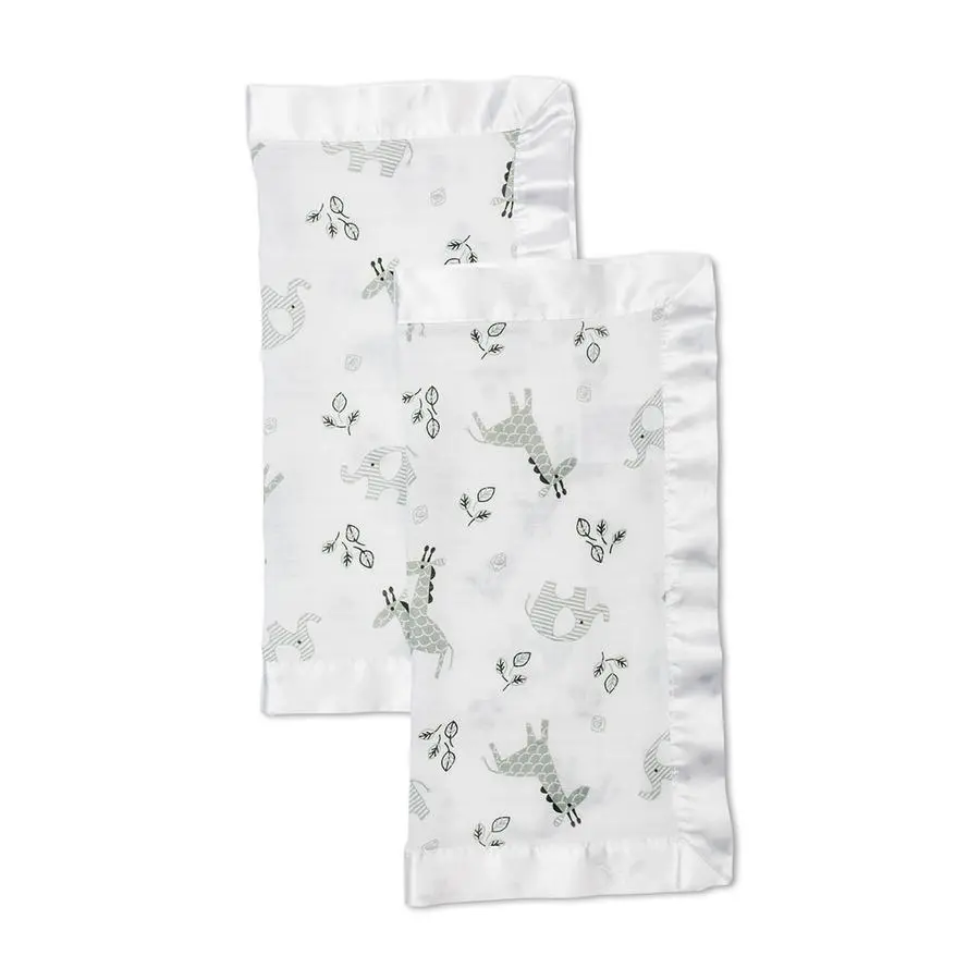 Cotton Muslin Security Blankets - 2 Pack 1