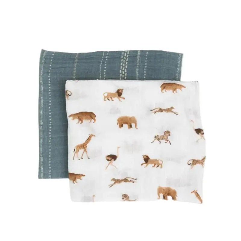 Organic Cotton Muslin Swaddle Blanket - 2 Pack 2