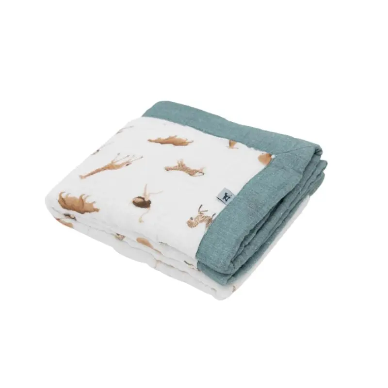 Organic Cotton Muslin Baby Quilt 13