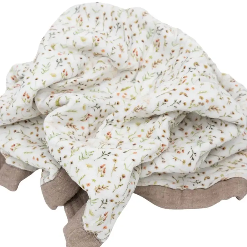 Organic Cotton Muslin Baby Quilt 12