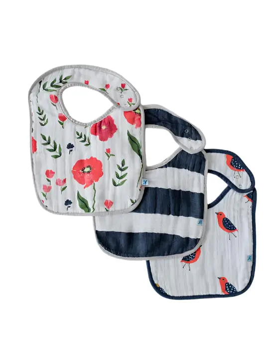Cotton Muslin Classic Bibs - 3 Pack 12