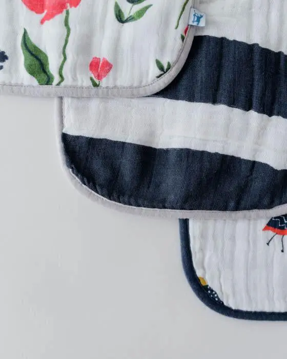 Cotton Muslin Classic Bibs - 3 Pack 14
