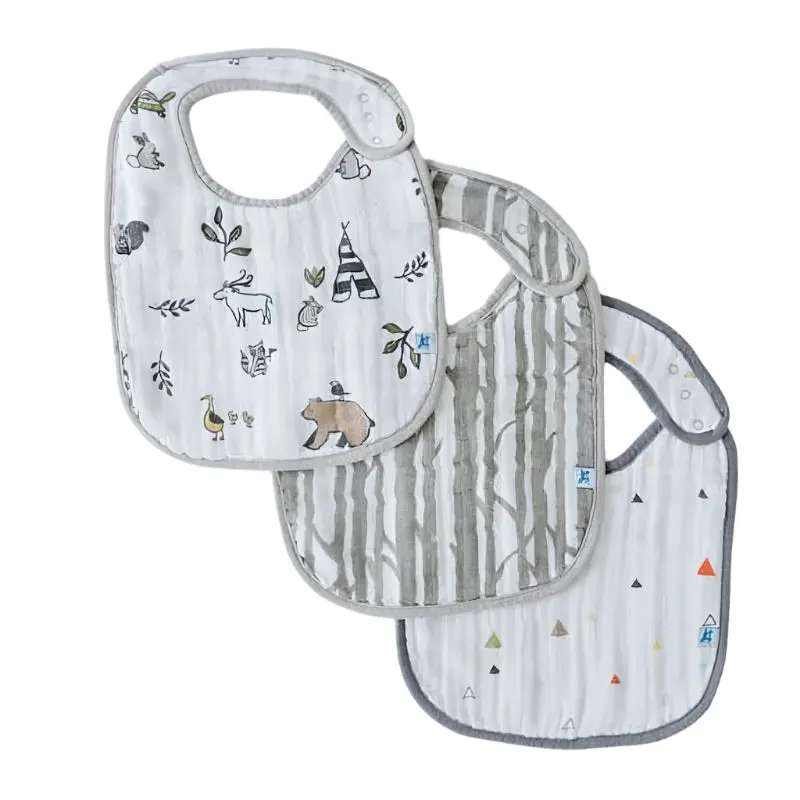 Cotton Muslin Classic Bibs - 3 Pack 10