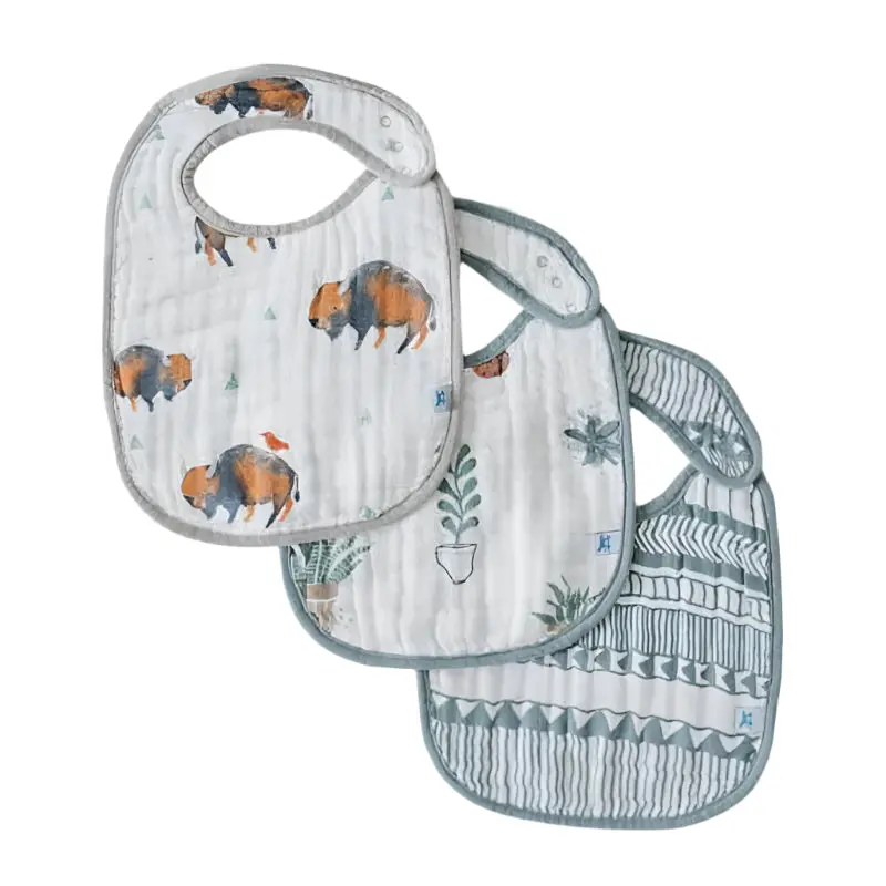 Cotton Muslin Classic Bibs - 3 Pack 13