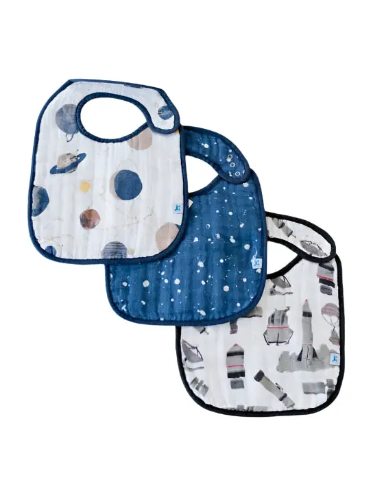 Cotton Muslin Classic Bibs - 3 Pack 5