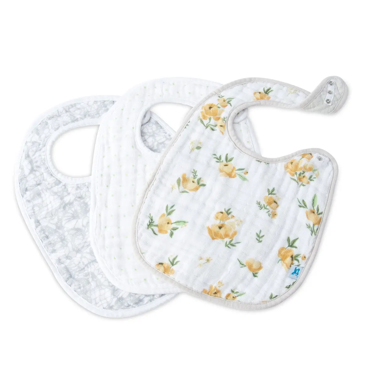 Cotton Muslin Classic Bibs - 3 Pack 7