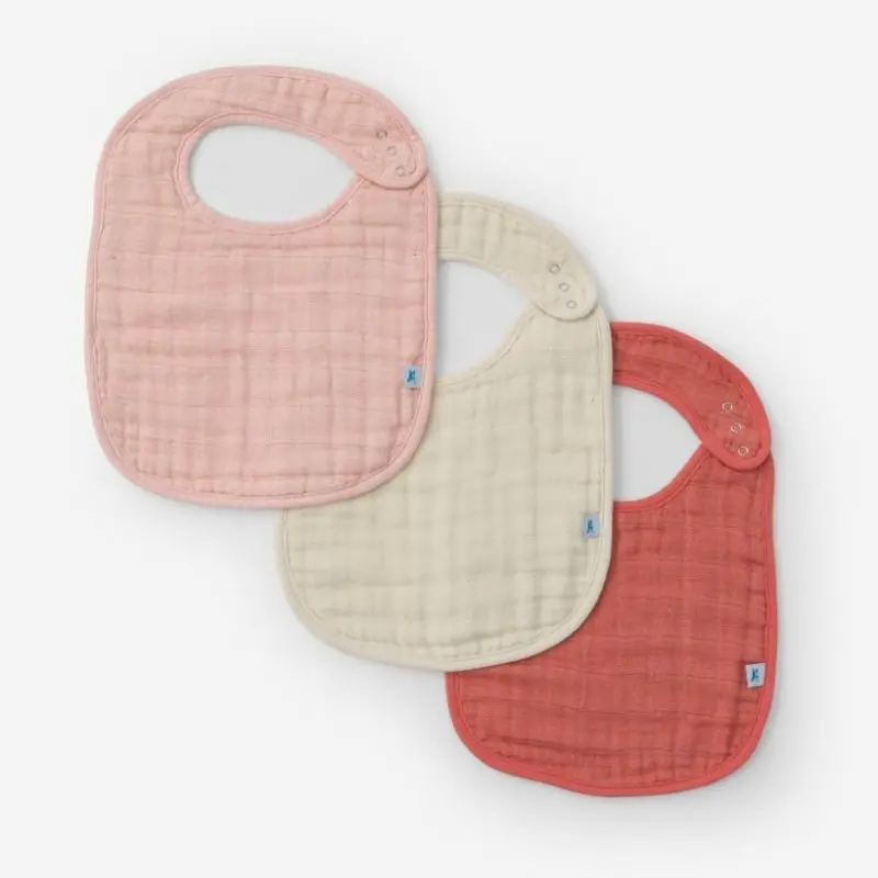 Cotton Muslin Classic Bibs - 3 Pack 3
