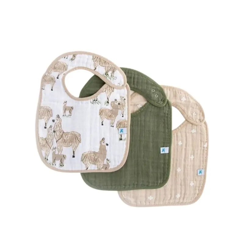 Cotton Muslin Classic Bibs - 3 Pack 1