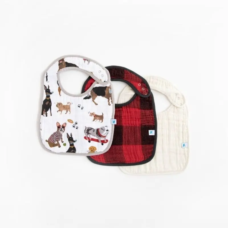 Cotton Muslin Classic Bibs - 3 Pack 10