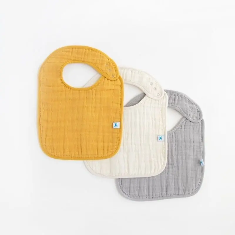Cotton Muslin Classic Bibs - 3 Pack 8