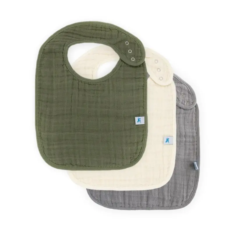 Cotton Muslin Classic Bibs - 3 Pack 12