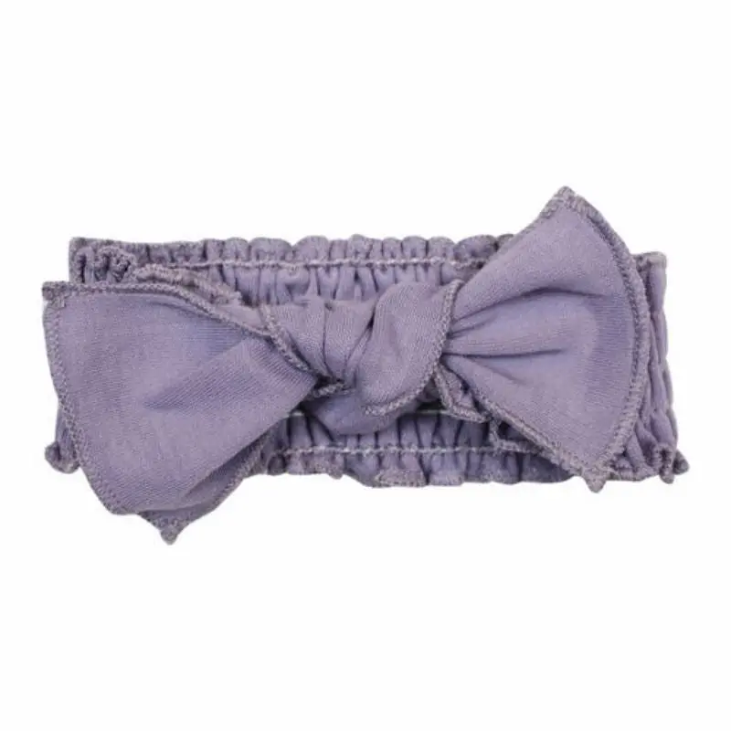 Organic Smocked Tie Headband 1
