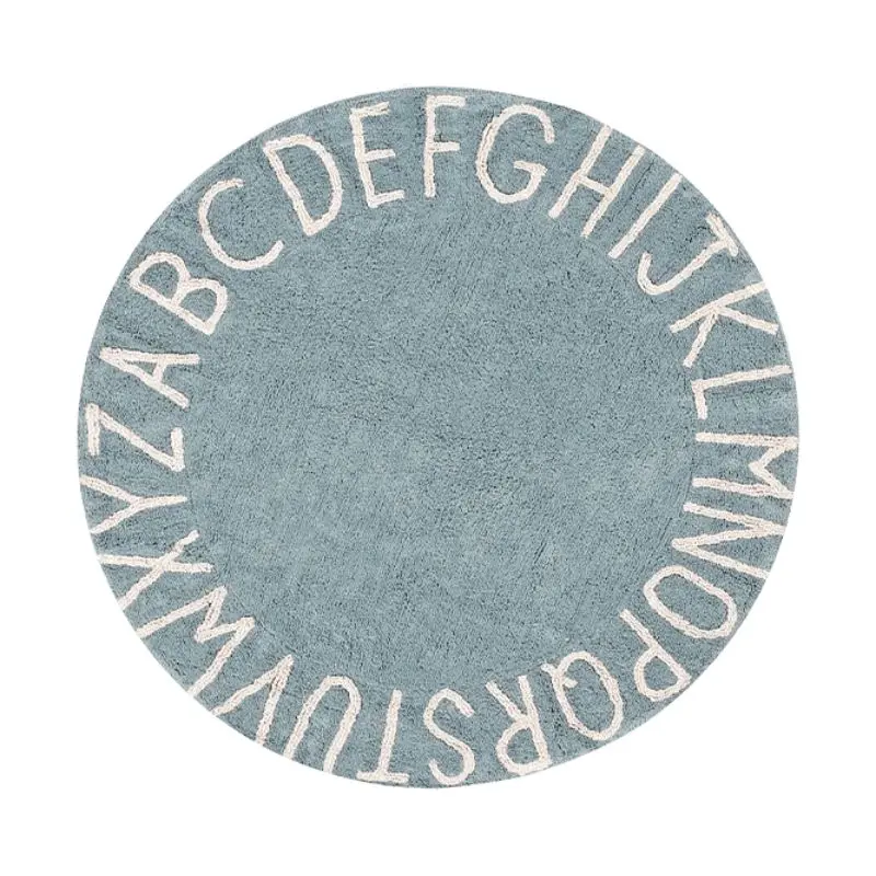Round Abc Washable Rug 2