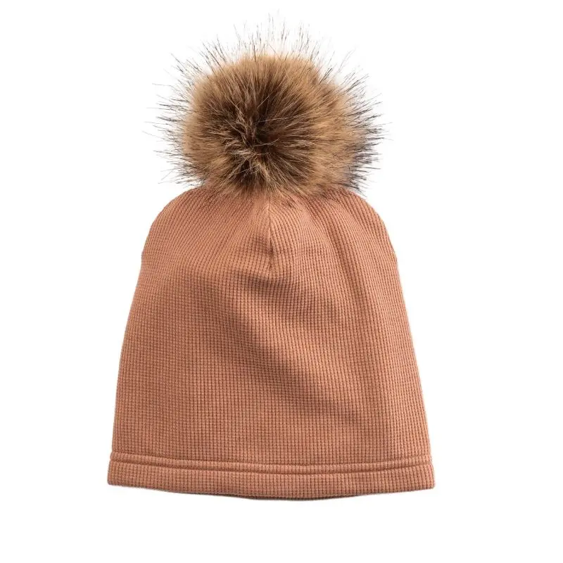 Waffle Pom Pom Hat 1