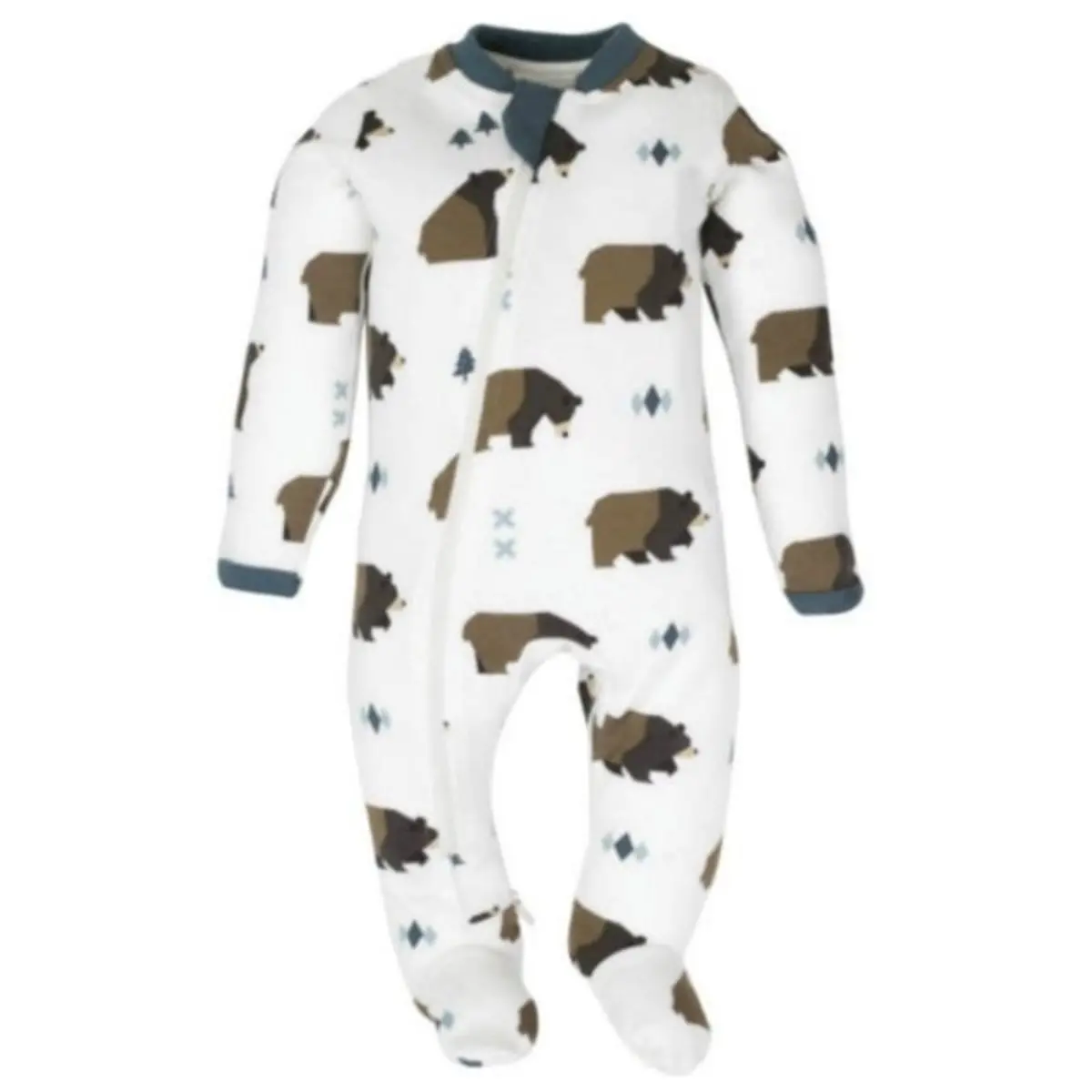 Patterned Organic Footed Sleepers 2