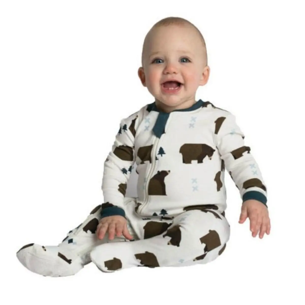 Patterned Organic Footed Sleepers 6