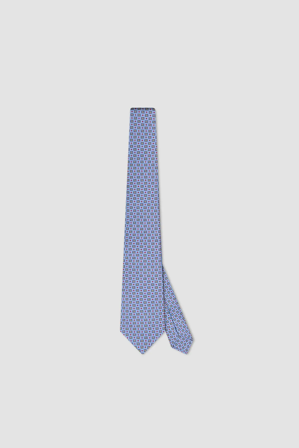 Kiton Light Blue Silk Tie 1