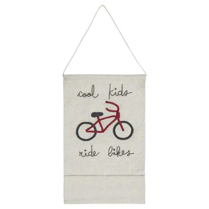 Cool Kids Ride Bikes Wall Pocket Hanger 1
