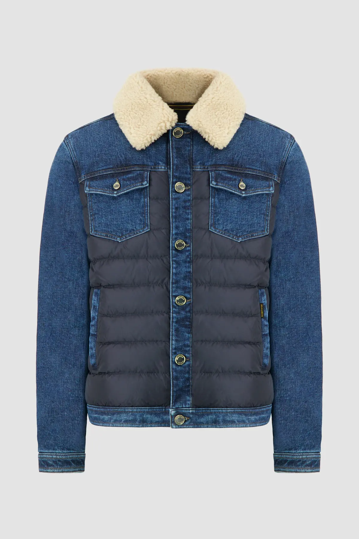 Moorer Blue Mondor-Fur 104S Panelled Jacket 1