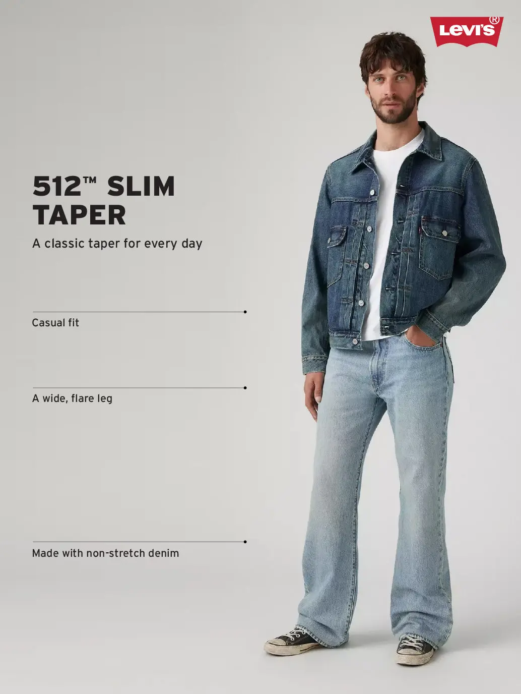 Men's 512 Blue Slim Tapered Fit Mid Rise Jeans 4