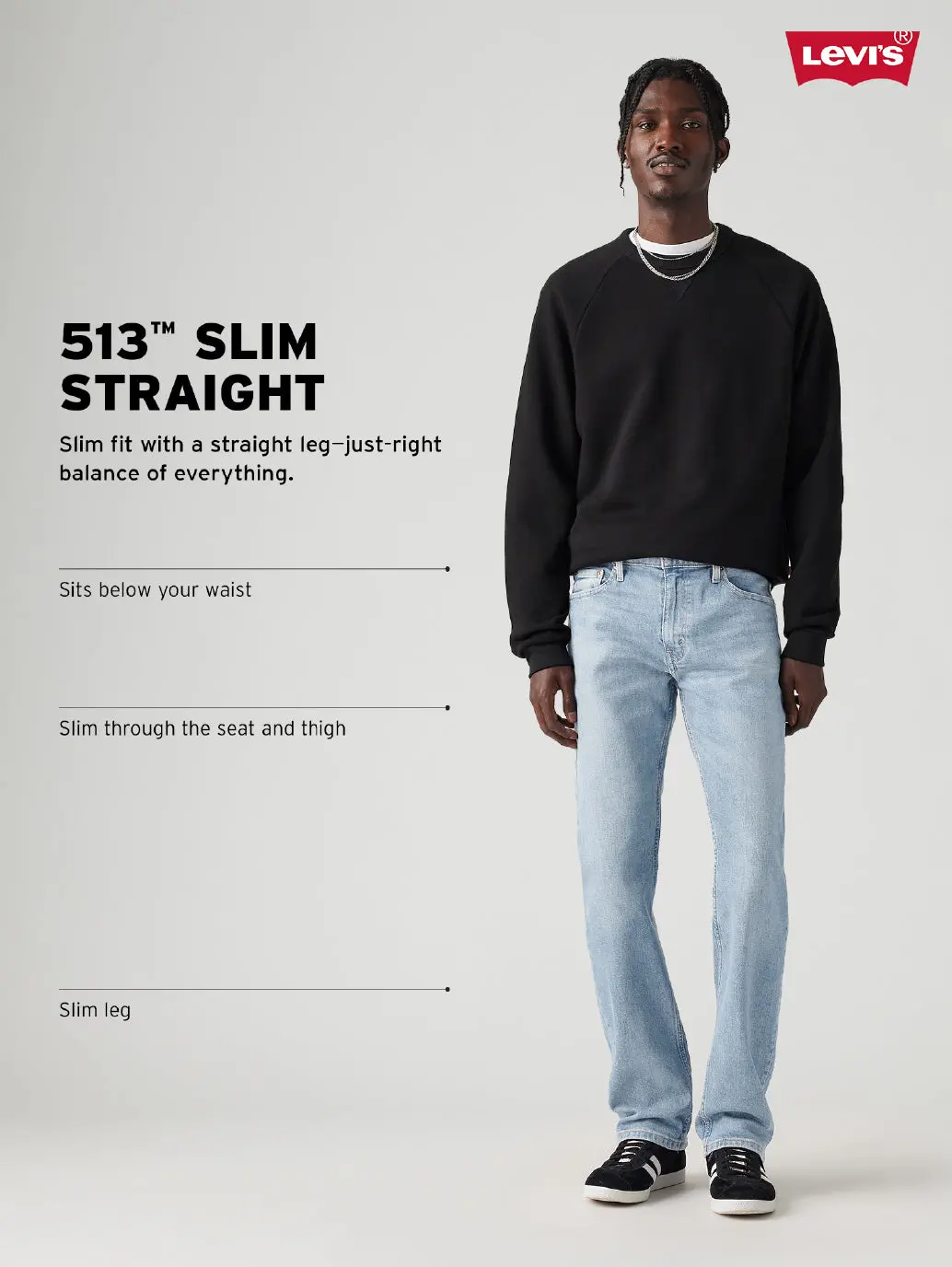 Men's 513 Charcoal Grey Slim Straight Fit Mid Rise Jeans 4