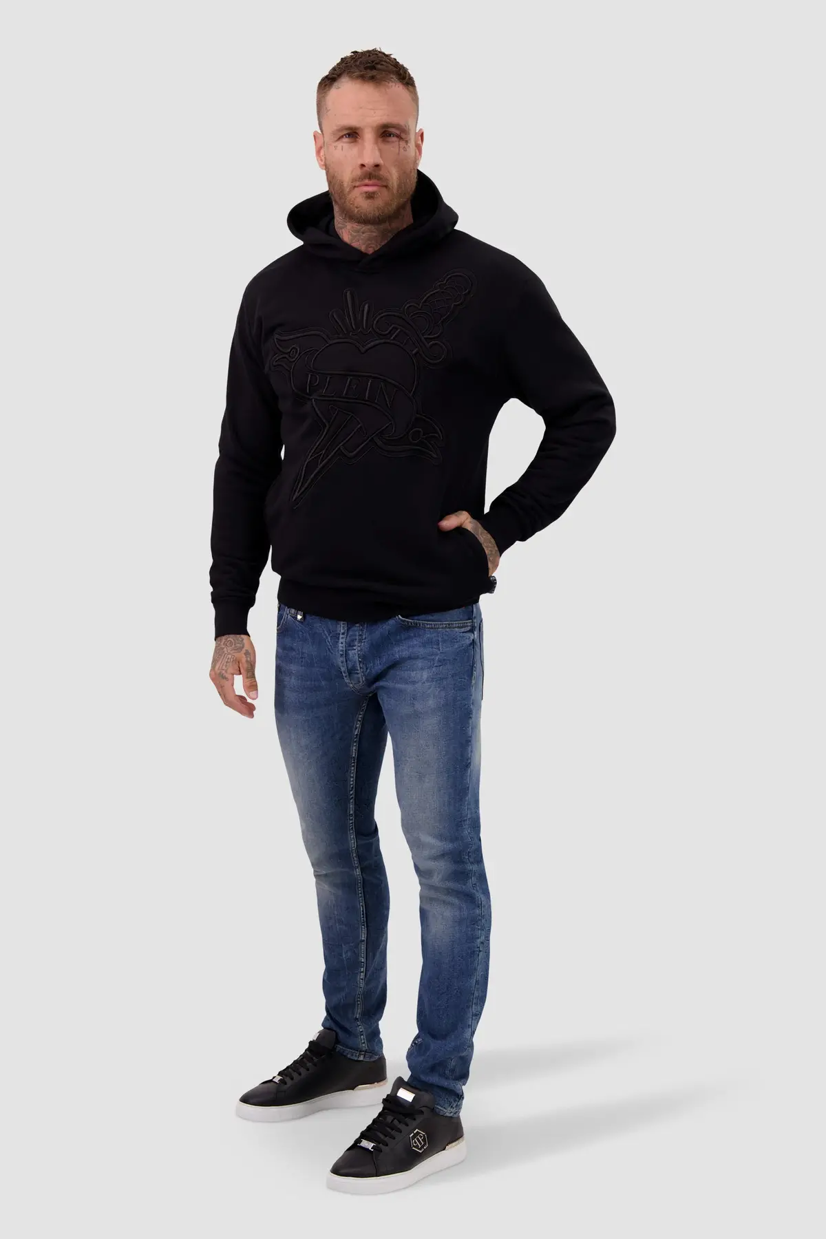 Philipp Plein Black Love Hoodie 3