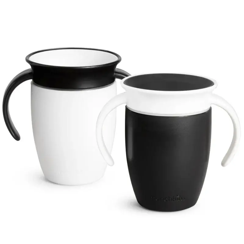 Miracle 360° Black & White 7 Oz Trainer Cup - 2 Pack 1
