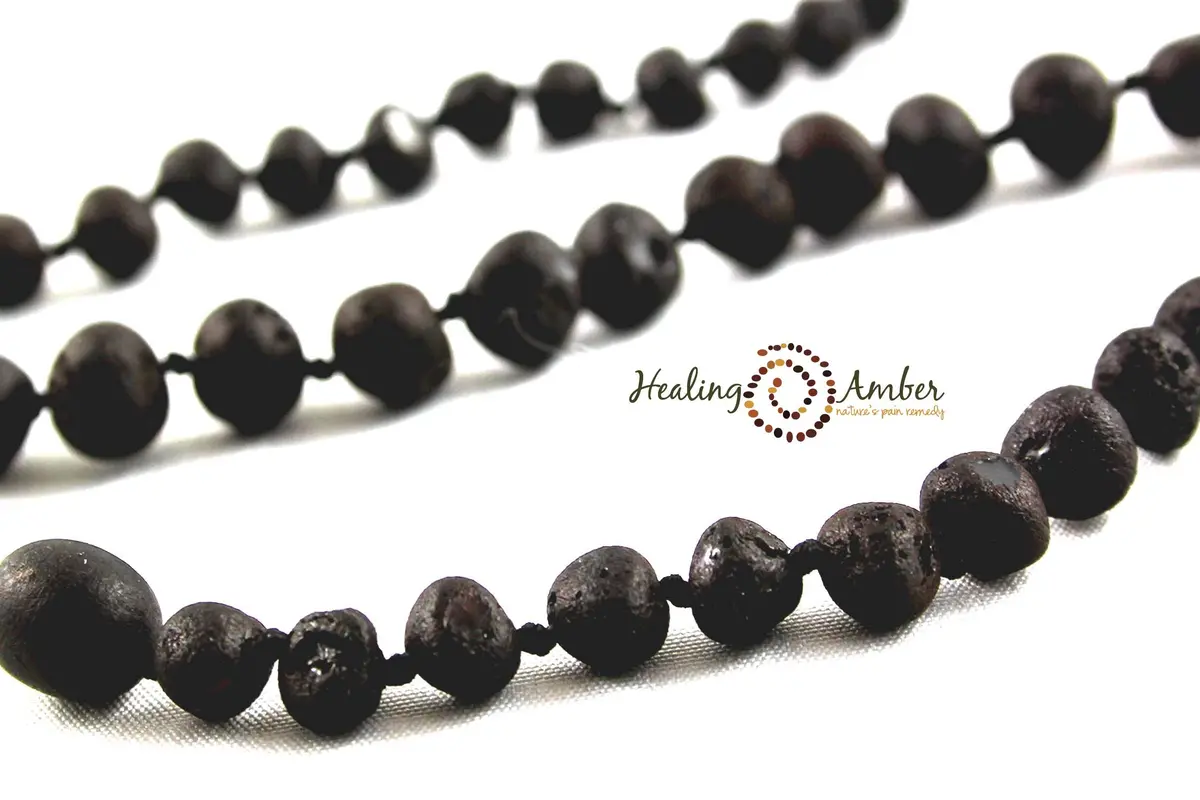 Raw Baltic Amber Teething Necklace - 11 Inch 1